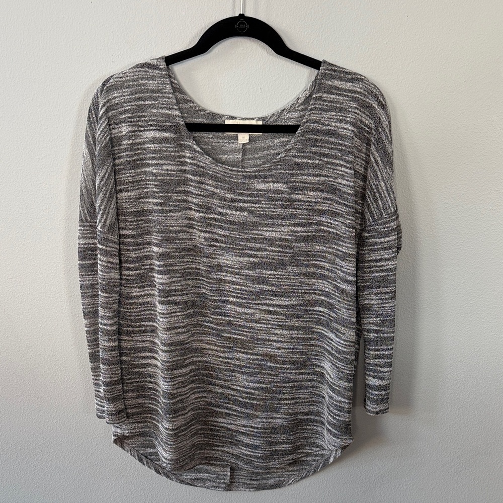 Olive & Oak Gray Marled Scoop Neck Sweater
